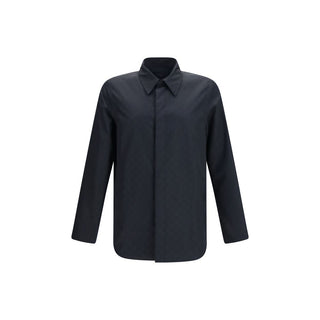 Black Polyamide Full-Length Jacket