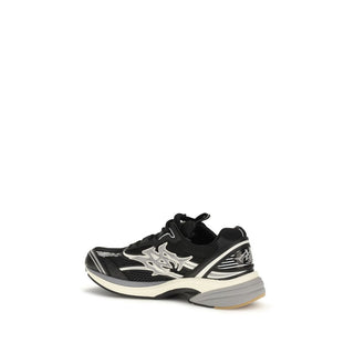 Black Calf Leather Bos Taurus Athletic Sneakers