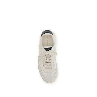 White Calf Leather Bos Taurus Athletic Sneakers