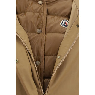 Chaqueta shell de poliamida beige  
