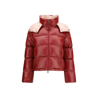 Chaqueta larga multicolor de plumón de ganso