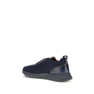 Blue Fabric Athletic Sneakers