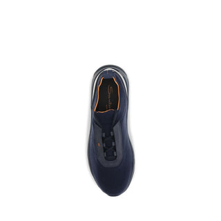 Blue Fabric Athletic Sneakers