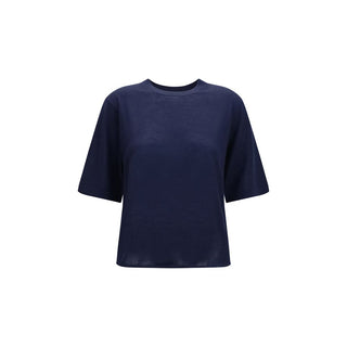 Camiseta azul de cachemira
