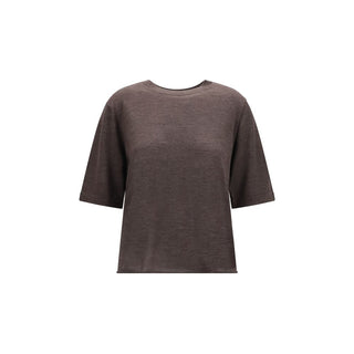 Camiseta de cachemira marrón