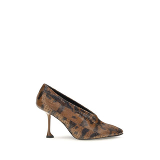 Brown Calf Leather Bos Taurus High Heel Pumps