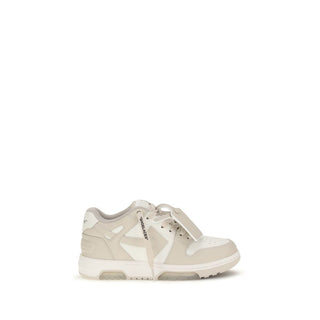 Beige Calf Leather Bos Taurus Low Top Sneakers