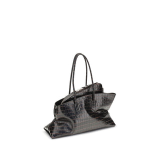 Black Calf Leather Bos Taurus Shoulder Bag