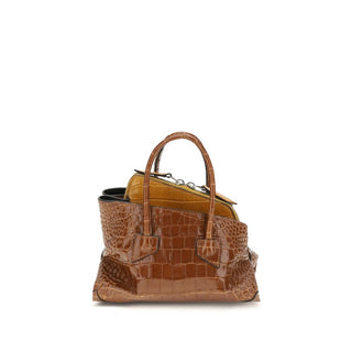Bolso de mano Bos Taurus de cuero de becerro marrón