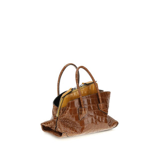 Bolso de mano Bos Taurus de cuero de becerro marrón