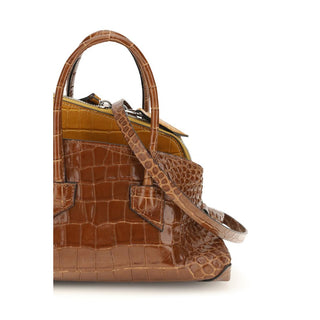 Bolso de mano Bos Taurus de cuero de becerro marrón
