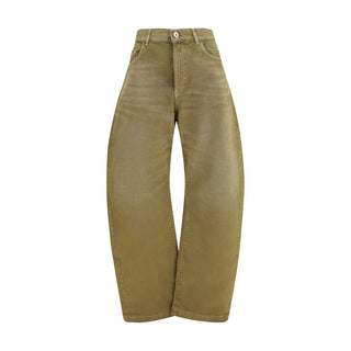 Brown Cotton Jeans Denim