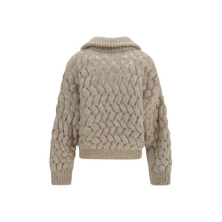 Cárdigan de mohair beige