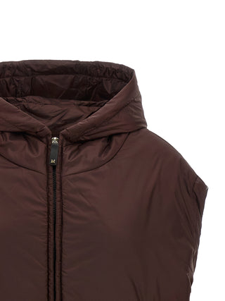Bordeaux Polyester Sleeveless Jacket