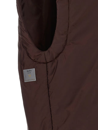 Bordeaux Polyester Sleeveless Jacket