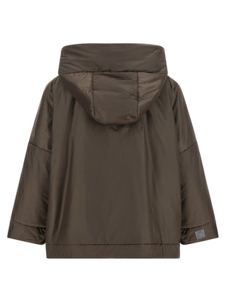 Brown Polyester Shell Jacket