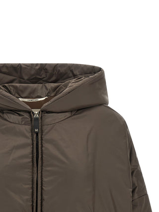 Brown Polyester Shell Jacket