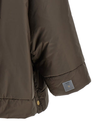 Brown Polyester Shell Jacket