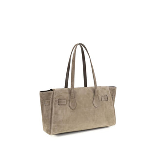 Beige Calf Leather Bos Taurus Shoulder Bag