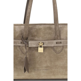 Beige Calf Leather Bos Taurus Shoulder Bag