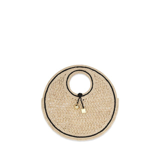Beige Raffia Handbag