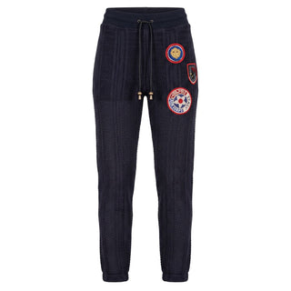 Blue Knit Women Pants