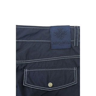 Blue Polyamide Men Pants