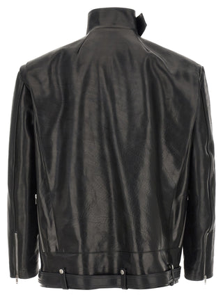 Black Bull Skin Leather Jacket