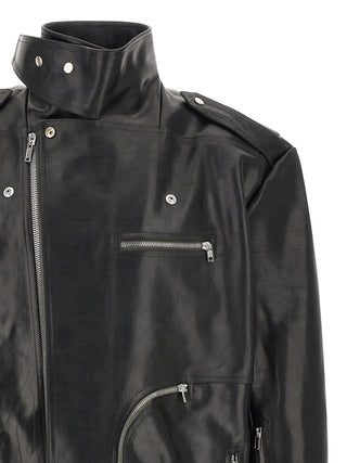 Black Bull Skin Leather Jacket