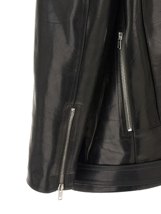Black Bull Skin Leather Jacket