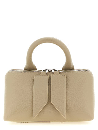 Beige Bovine Leather Handbag
