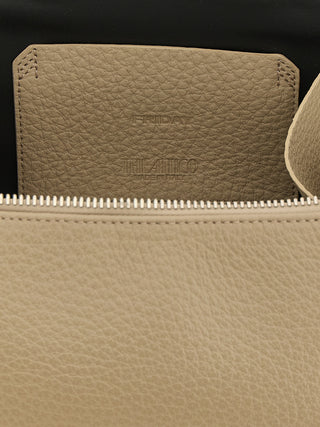 Beige Bovine Leather Handbag