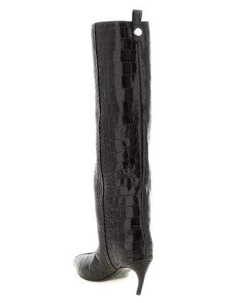 Brown Bovine Leather Over The Knee