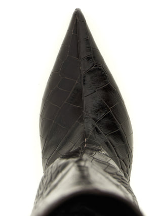 Brown Bovine Leather Over The Knee