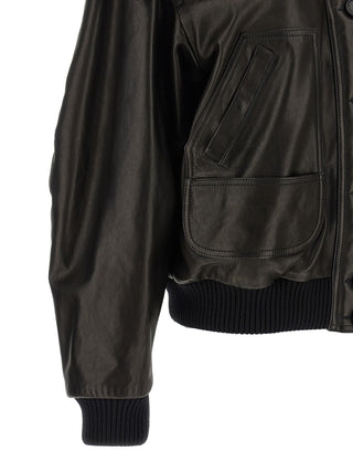 Black Lamb Leather Leather Jacket