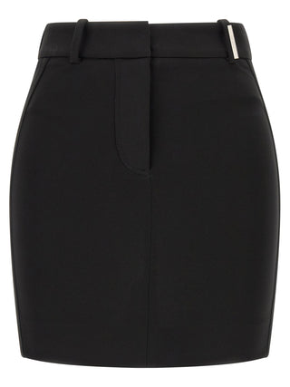 Black Viscose Long Skirt