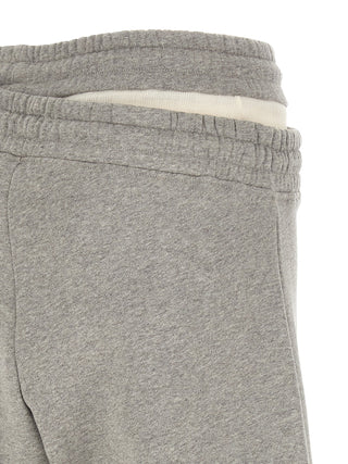 Gray Cotton Casual Pants
