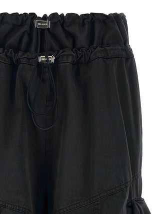 Black Cotton Cargo Pants