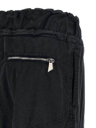 Black Cotton Cargo Pants