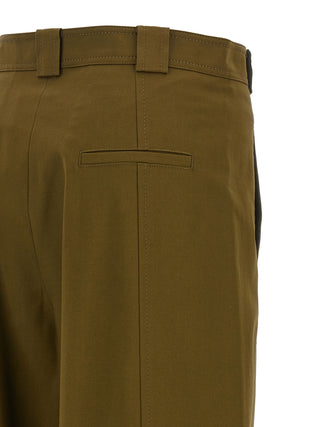 Bicolor Cotton Cropped Pants