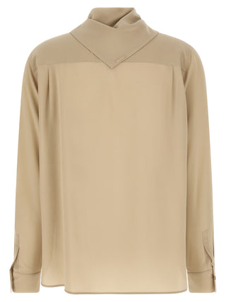 Beige Silk Blouse