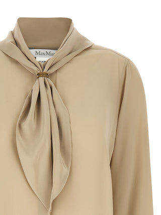Beige Silk Blouse