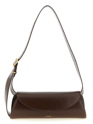 Bolso de hombro marrón de becerro
