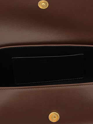 Brown Calfskin Shoulder Bag