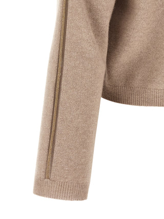 Cárdigan beige de lana virgen