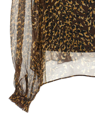 Brown Polyester Blouse