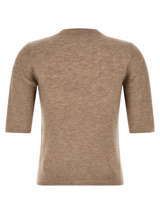 Camiseta de lana beige