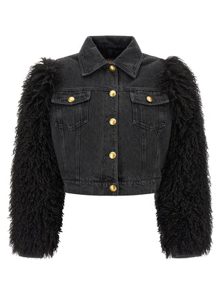 Black Cotton Denim Jacket