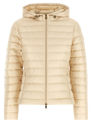 Beige Polyamide Full-Length Jacket