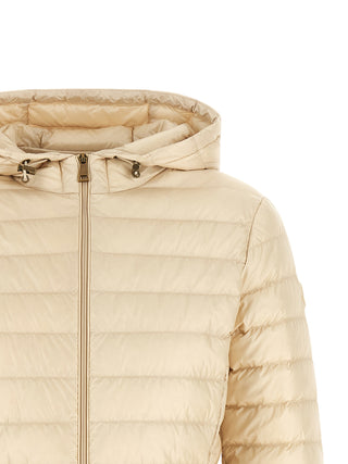 Beige Polyamide Full-Length Jacket